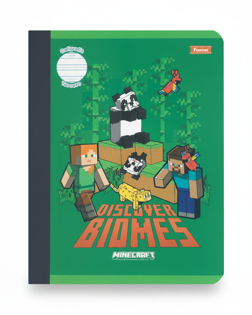 Libreta Caligrafia Primaria 3ro Minecraft 160 PG
