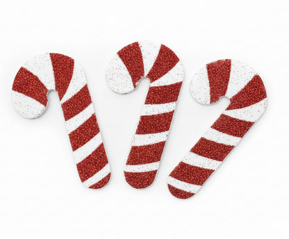 Candy Cane Foam Stickers 2IN 24PK