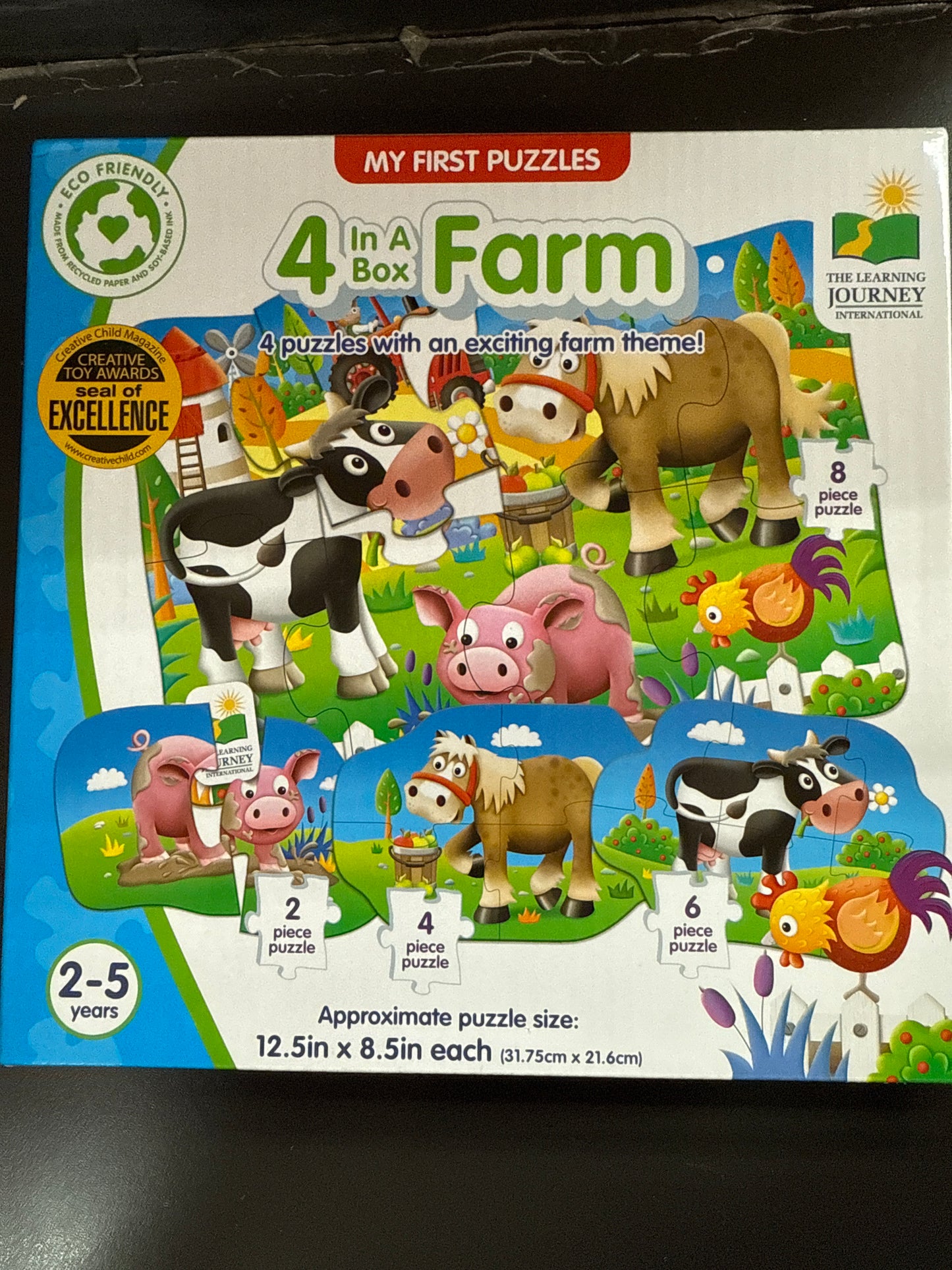 MY FIRST PUZZLE SETS 4-IN-A-BOX PUZZLES - FARM