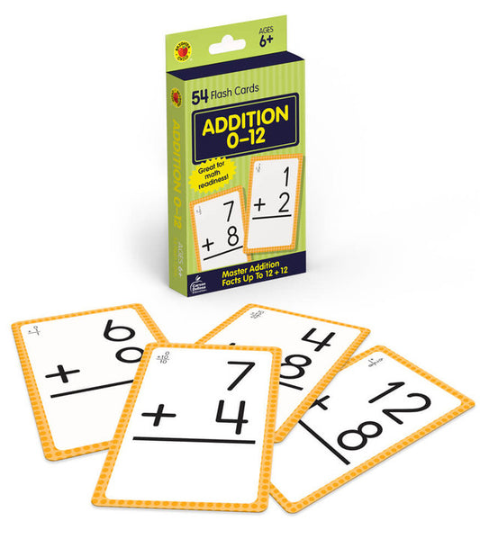 Addition 0 to 12 Flash Cards