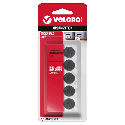 VELCRO® Brand Sticky Back Coins | .625"  | 15Pkg