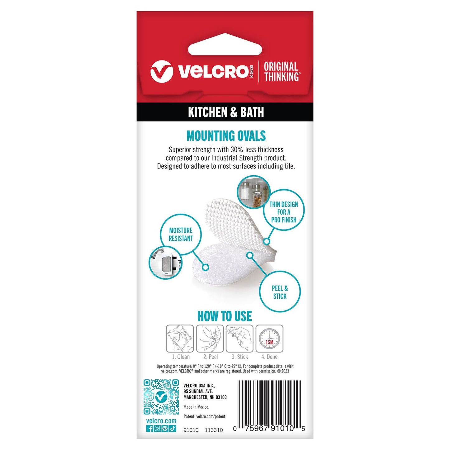 VELCRO® Brand Industrial Strength Ovals  | 1"X 3/4" | 10Pkg