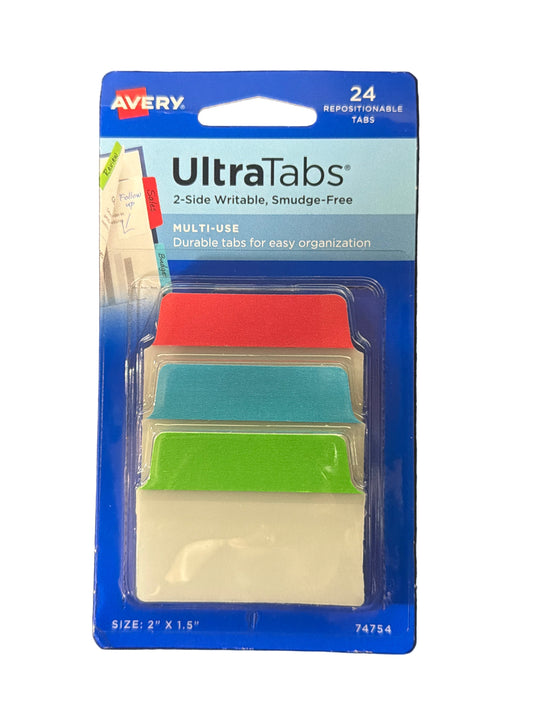 ULTRA TABS 2"X1.5" 24 REPOSITIONABLE TABS