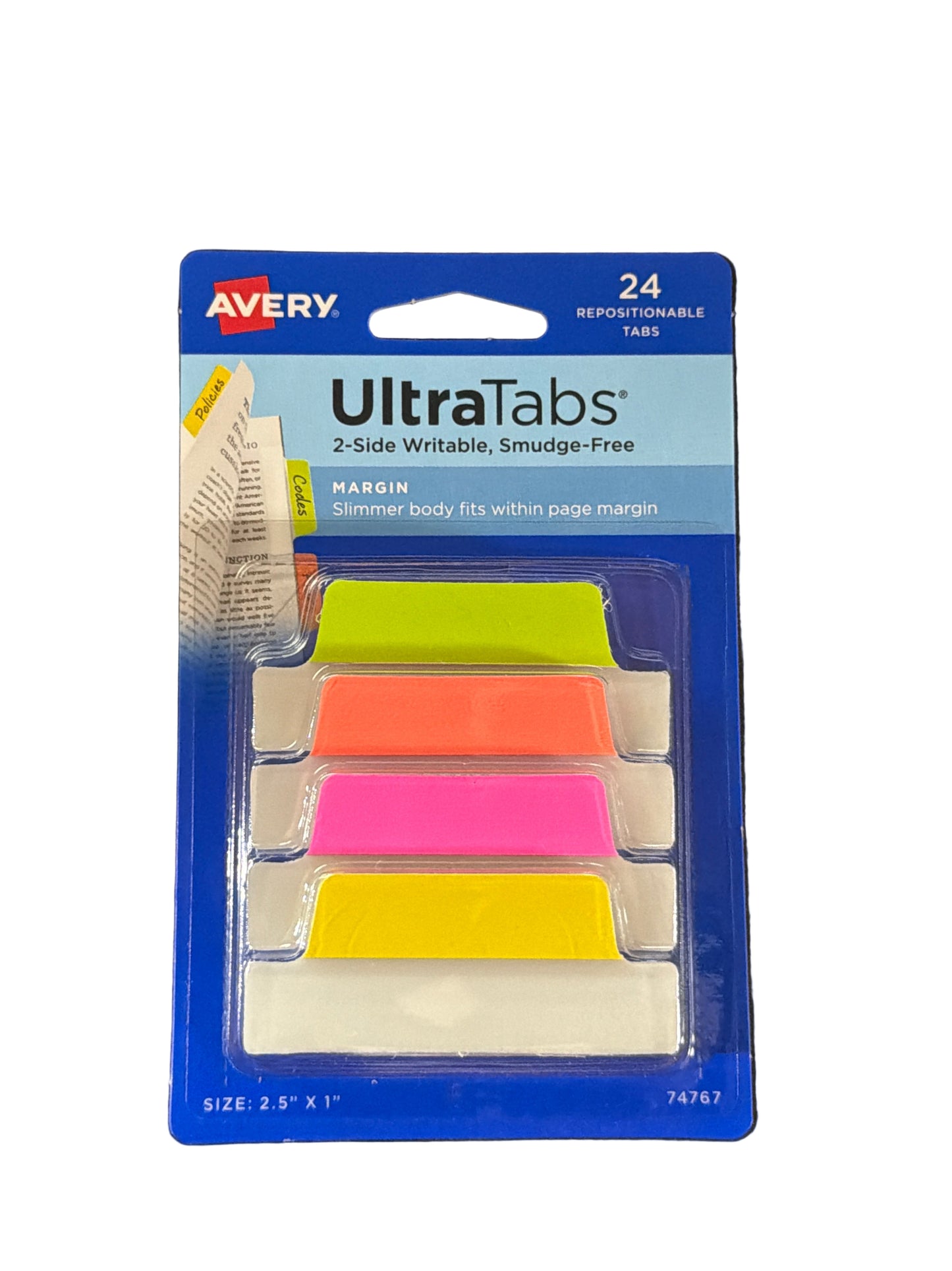 ULTRA TABS 24 MARGIN 2-SIDE NEON COLORS