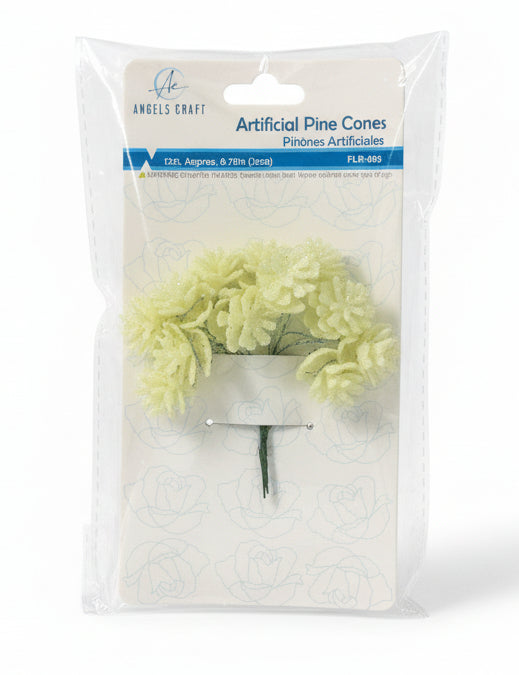 Piñones Artificiales | Artificial Pine Cones | 12 ct