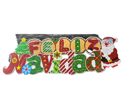 PLAQUE FELIZ NAVIDAD 2 ASSTD