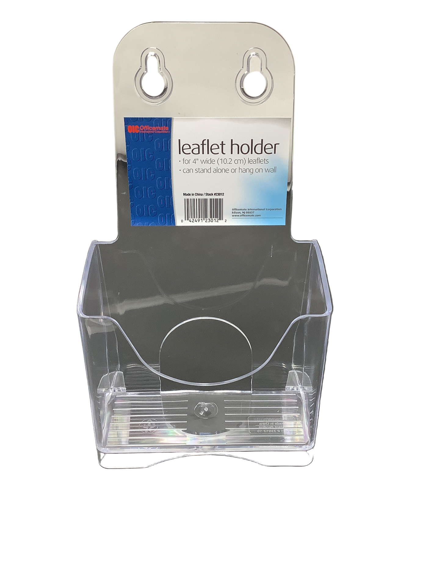 BROCHURE HOLDER CLEAR 4" WIDE
