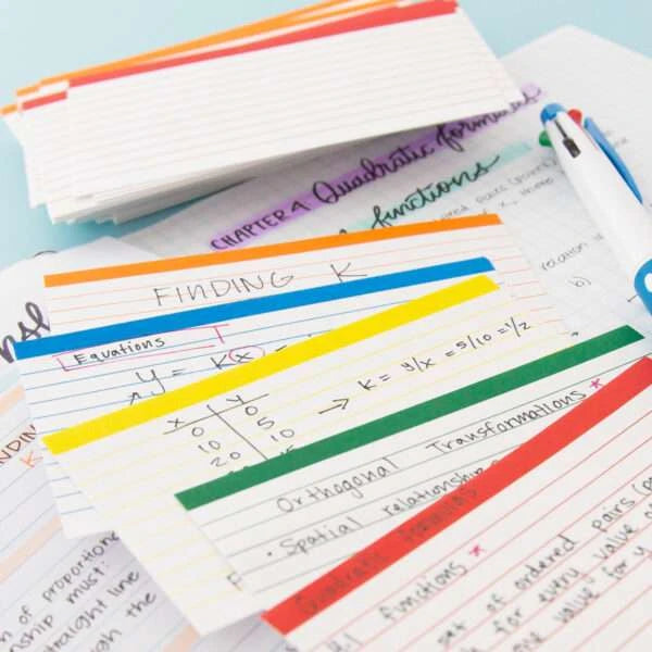 100 ct. 3" X 5" Ruled Color Coded Index Card – imagen 3 - JA Riollano