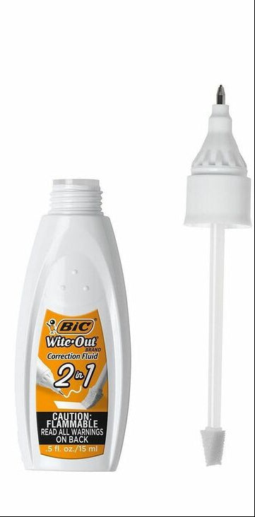 Wite-Out 2-IN-1 Correction Fluid White