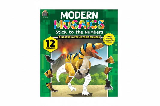 Dinosaurs and Prehistoric Animals Modern Mosaics Stick to the Numbers