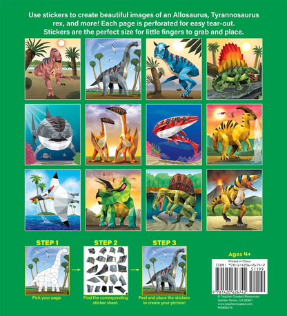 Dinosaurs and Prehistoric Animals Modern Mosaics Stick to the Numbers