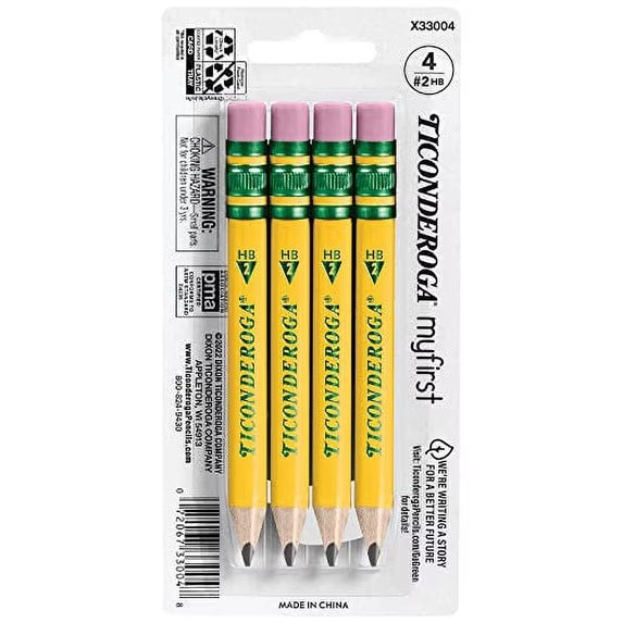 My First Short #2 Pencil 4ct Yellow