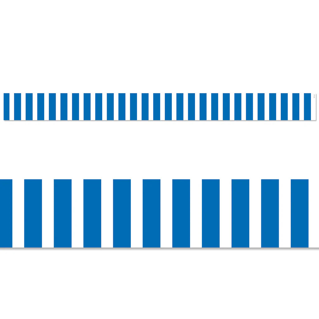 ROYAL BLUE BOLD STRIPES EZ BORDER 48FT. 24 STRIPS