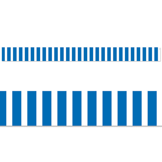 ROYAL BLUE BOLD STRIPES EZ BORDER 48FT. 24 STRIPS