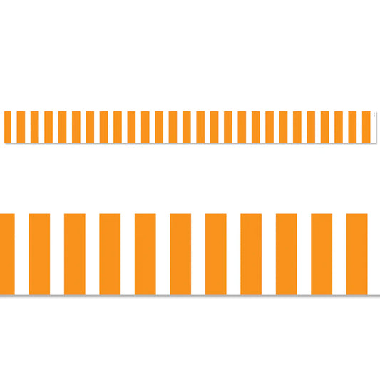 ORANGE BOLD STRIPES EZ BORDER 48FT. 24 STRIPS
