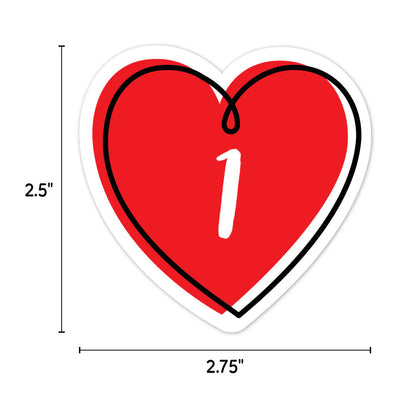 Doodle Hearts Calendar Days