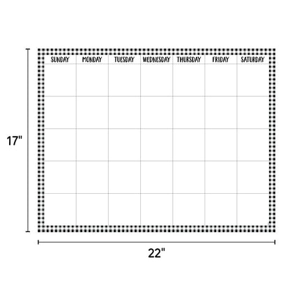 Buffalo Check Calendar Chart