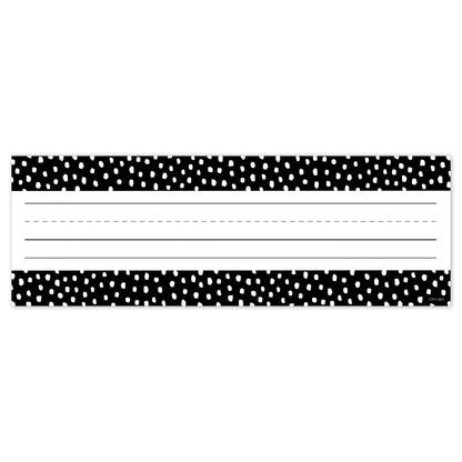 Messy Dots on Black Name Plates