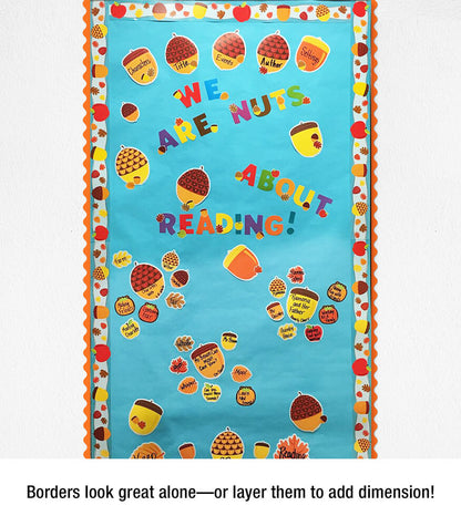 Apples & Acorns Straight Bulletin Board Borders | 12 strips
