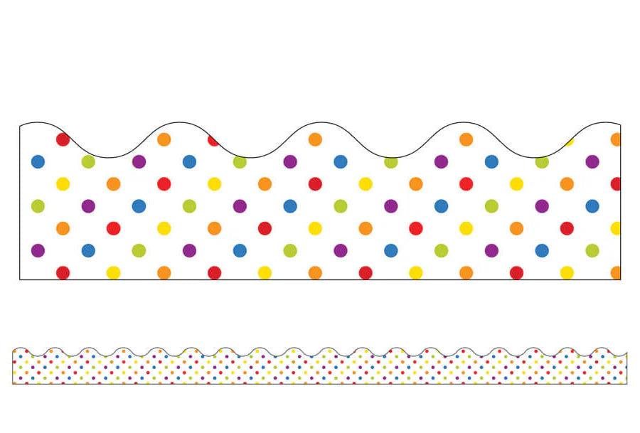 Rainbow dots Borders | 39' per package