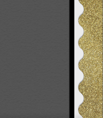 Gold Glitter Scalloped Bulletin Board Borders | 13 strips