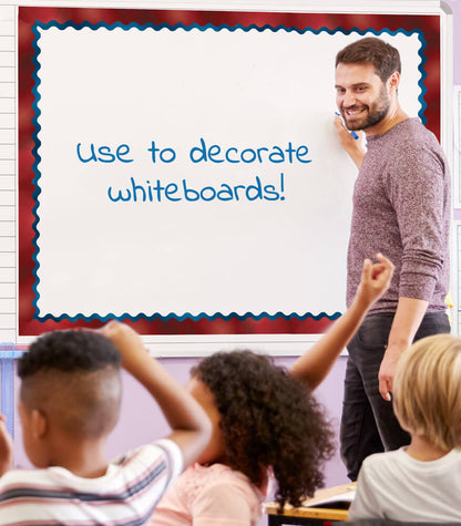 Cherry Foil Scalloped Bulletin Board Borders | 13 strips