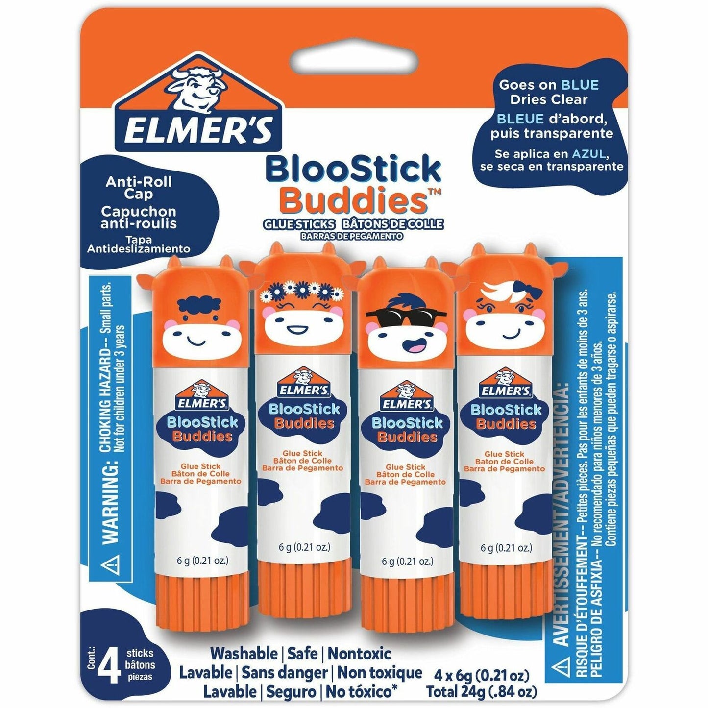 Disappearing Blue GS Elmer’s 4 CT 6G Bloostick Buddies Glue Sticks