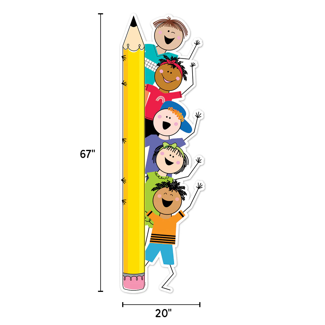 Stick Kid Friends Giant Banner | 21x56"