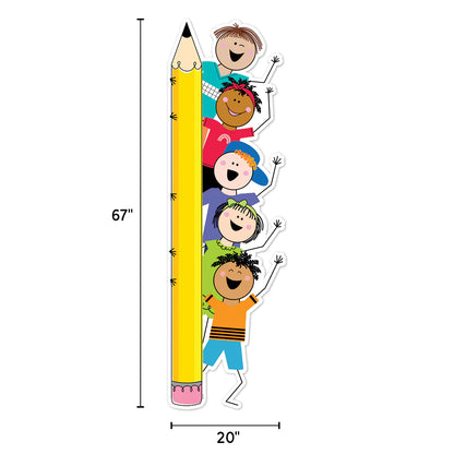 Stick Kid Friends Giant Banner | 21x56"