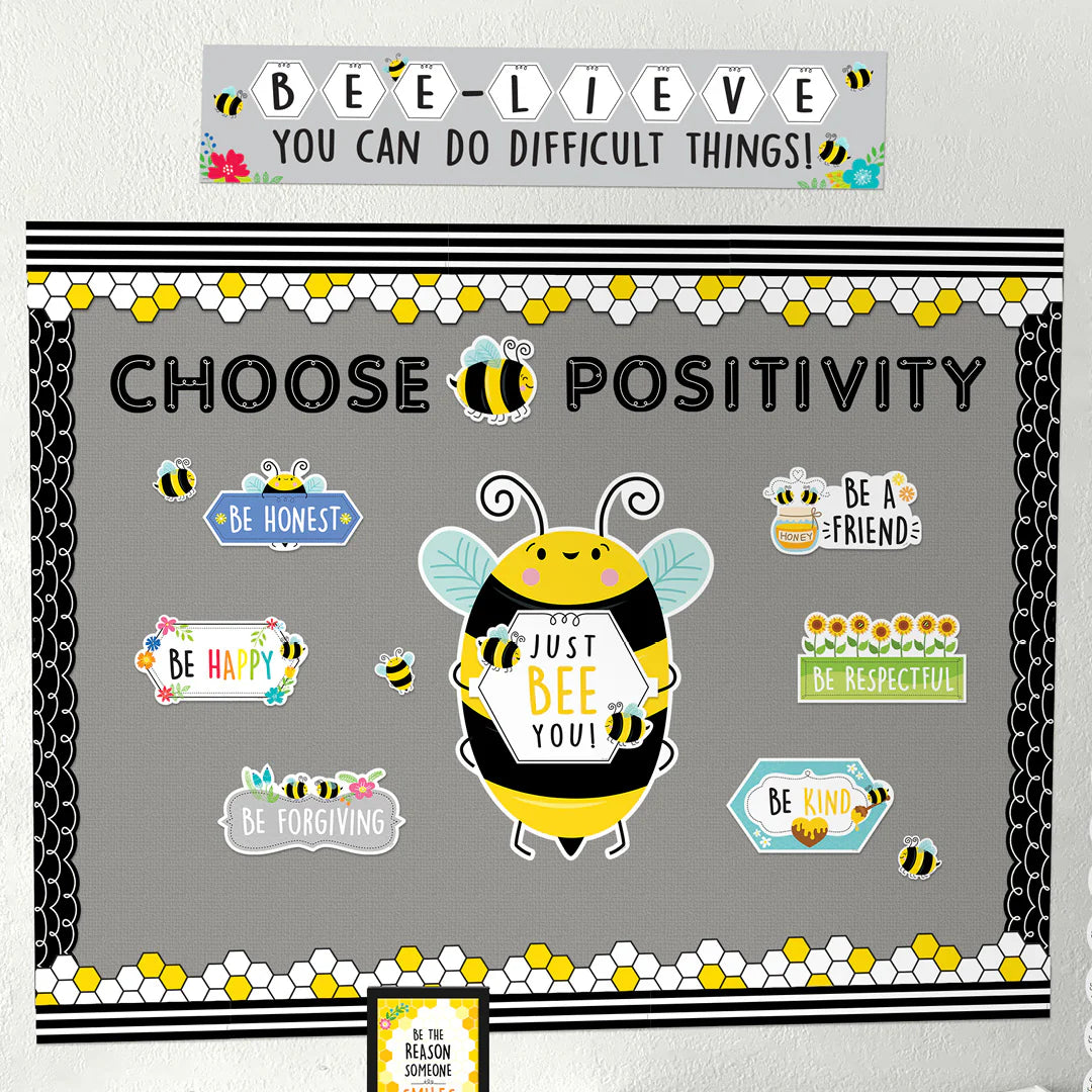 Busy Bees Bee Positive Mini Bulletin Board | 13pcs