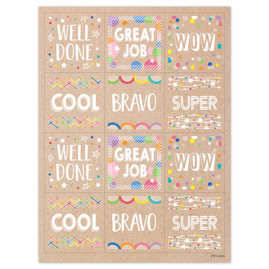 KRAFTY POP COLORFUL REWARD 60 STICKERS