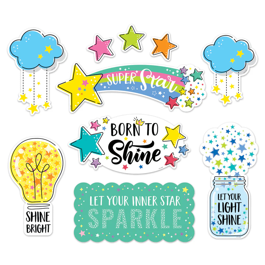 Star Bright Positive Thinking Mini Bulletin Board | 23 pcs