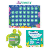 SEA FRIENDS CALENDAR SET BULLETIN BOARD SET 67 PCS
