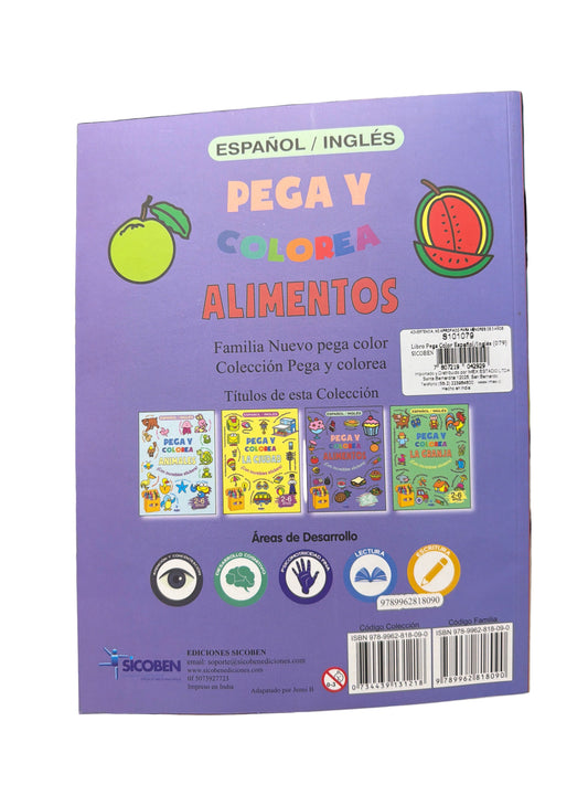 Pega Y Colorea Alimentos