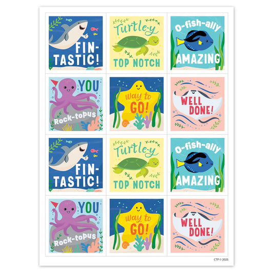 SEA FRIENDS REWARDS STICKERS 60 PCS