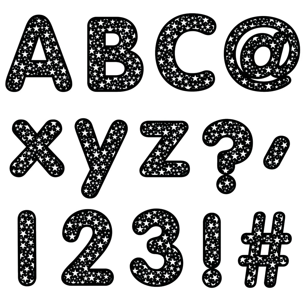 STARS ON BLACK (CD) 4" DESIGNER LETTER