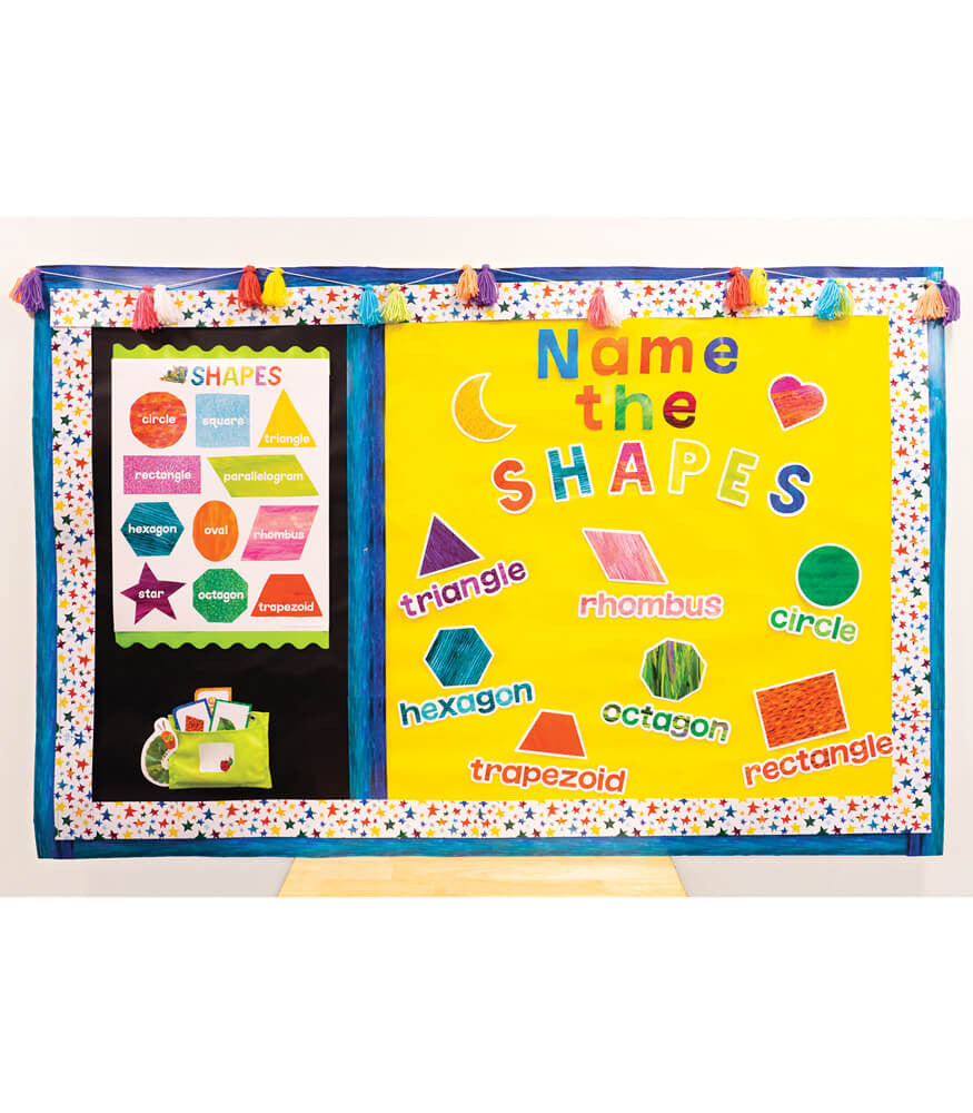World of Eric Carle Shapes Mini Bulletin Board Set |  32 pieces Grade PK-2 | Ages 4-8
