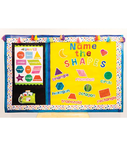 World of Eric Carle Shapes Mini Bulletin Board Set |  32 pieces Grade PK-2 | Ages 4-8