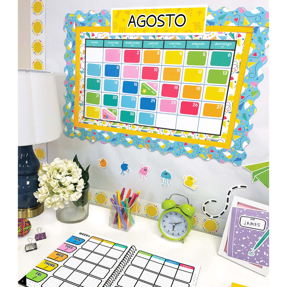 Happy Place Spanish Calendar Bulletin Board Set | 138 pieces
