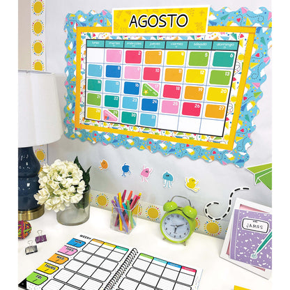 Happy Place Spanish Calendar Bulletin Board Set | 138 pieces