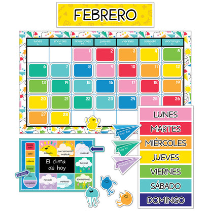Happy Place Spanish Calendar Bulletin Board Set | 138 pieces
