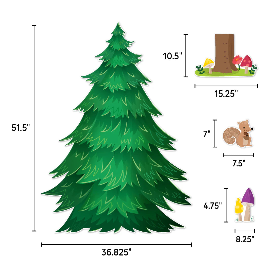 Woodland Friends Jumbo Pine Tree Bulletin Board