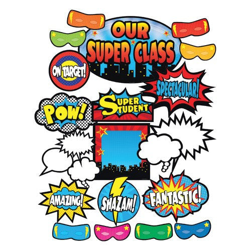 BULLETIN BOARD DISPLAY SET SUPERHERO