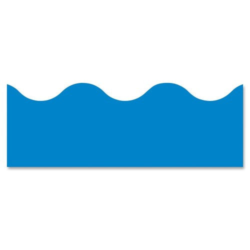 BORDES BLUE SOLID SCALLOPED