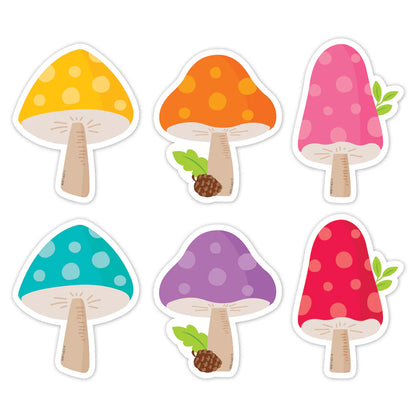 Woodland Friends Mushrooms | 3" |  Designer Cut-Outs | 36 pieces