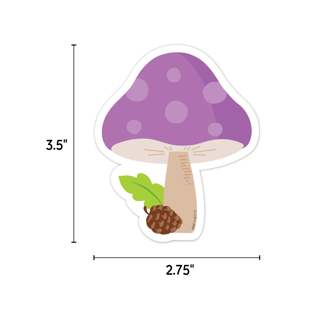 Woodland Friends Mushrooms | 3" |  Designer Cut-Outs | 36 pieces