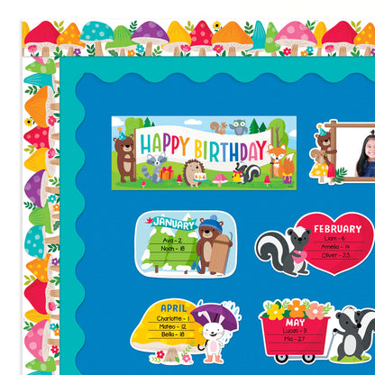 Woodland Friends Jumbo Mushrooms EZ Border | 24pcs | 24-inch strips