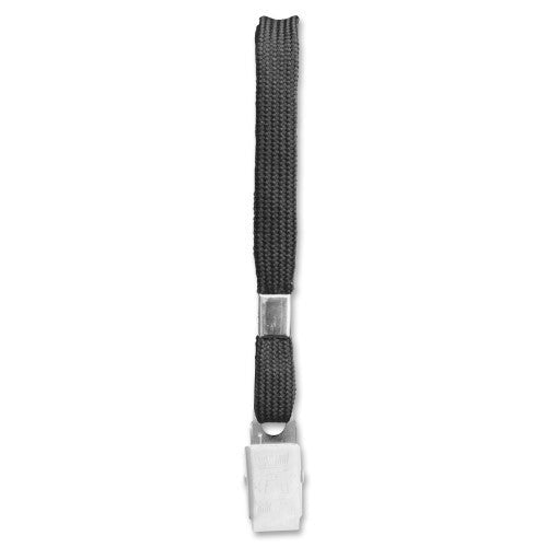 FLAT METAL CLIP LANYARD BLACK