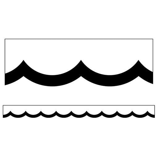BORDER SCALLOSIMPLY STYLISH BLACK & WHITE BORDERS