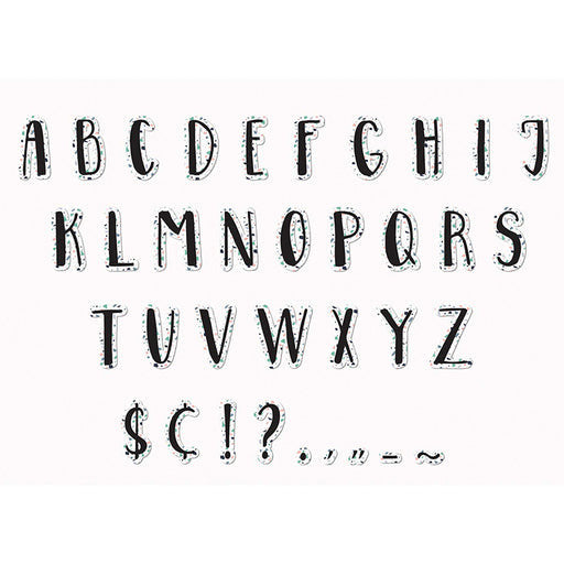 SIMPLY SASSY WHITE TERRAZZO DECO LETTERS